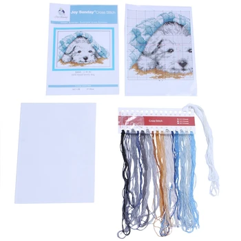 

New Releases Cross Stitch Kits Patterns Embroidery Kit - Small Lovely Dog 14CT 27×20cm