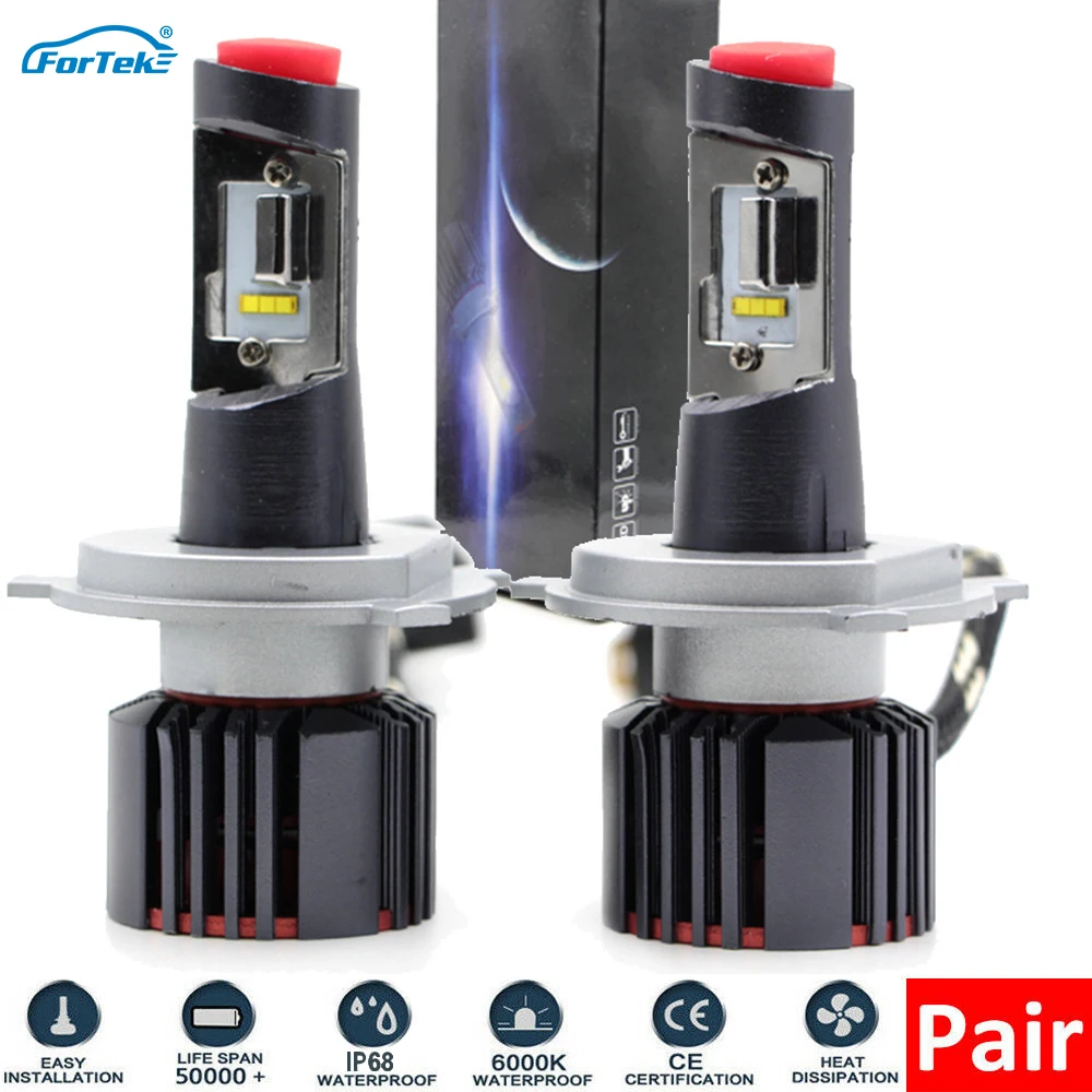 

FORTEK Car LED Bulb 10600LM Headlight H7 H4 Hi/Lo Beam H1 H11 9005 9006 Auto Led Head light Car Styling Lamps 6000K Cold White