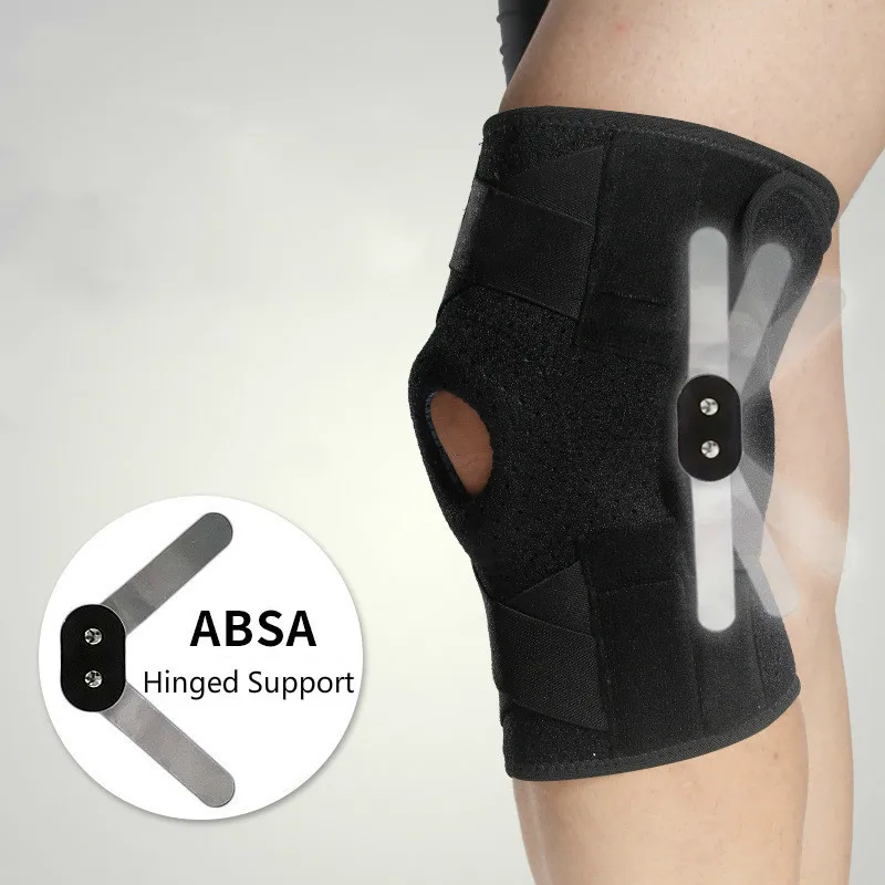 

1PCS Double Hinged Knee Brace Support Open Patella Protector Stabilizer Elastic Breathable Basketball Orthopedic Joint Knee Pad