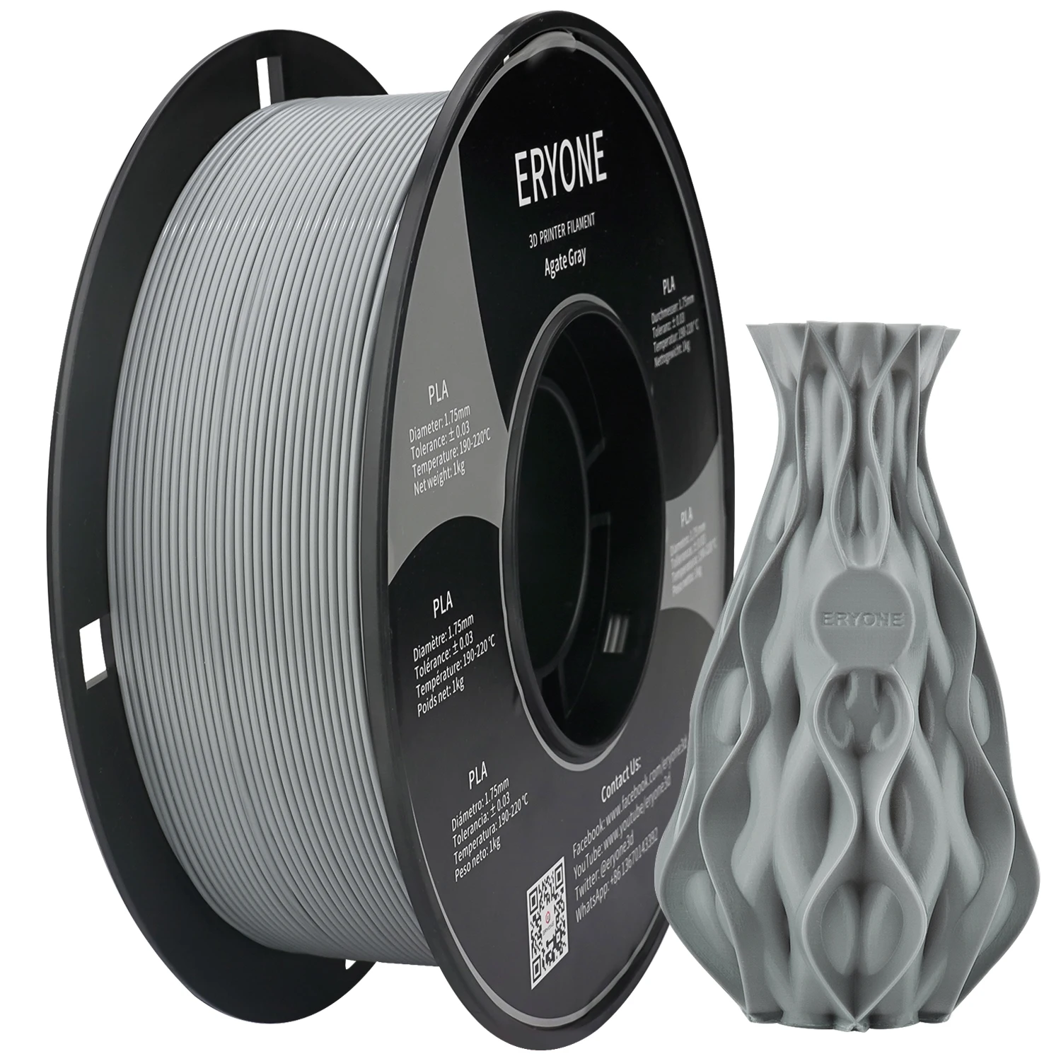 ERYONE Standard PLA Filament 1kg 1.75mm High Quality Filament 3D PLA Low Shrinkage Consumable For 3D Printer