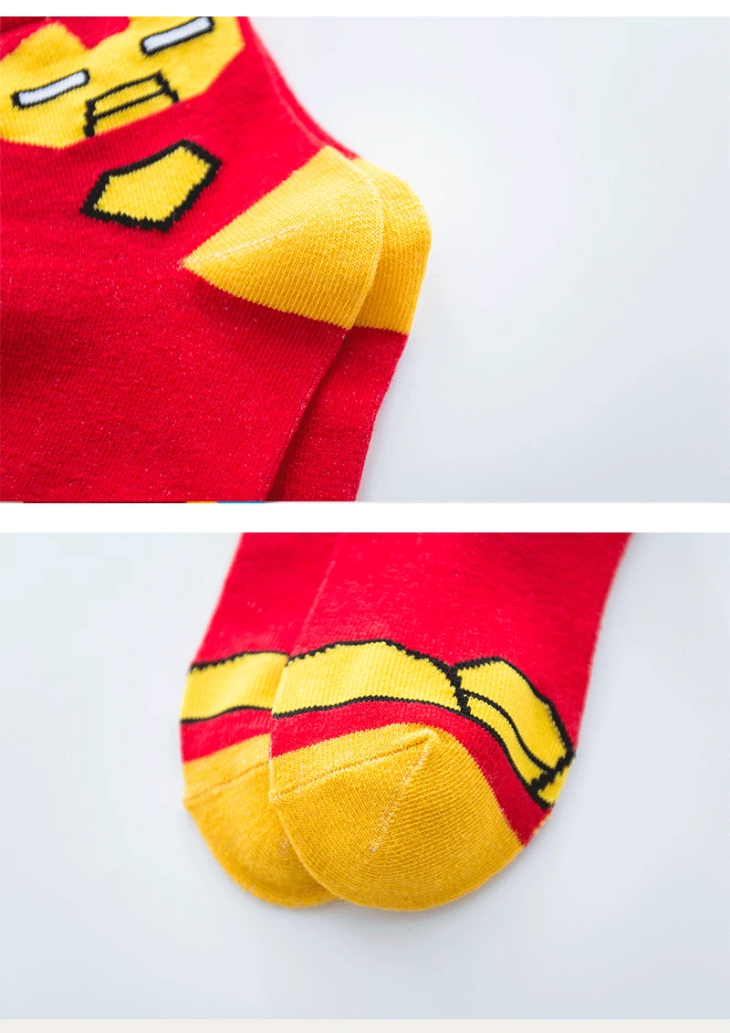 Теплые зимние носки для маленьких мальчиков и девочек чудесный Супермен с забавными героями мультфильмов, Железный человек, Человек-паук, Бэтмен, детские осенние плотные длинные хлопковые носки
