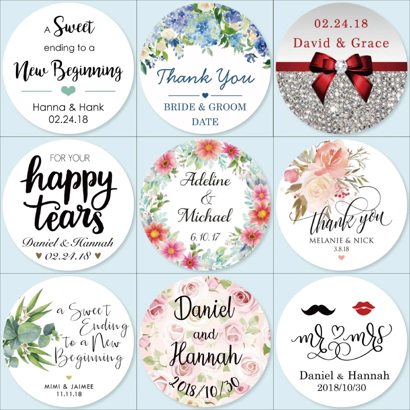 100 Pieces. Customized Wedding Stickers, Invitations Seals, Favors Labels,  Add Your Photo, Picture, Text, Personalised, Custom - AliExpress