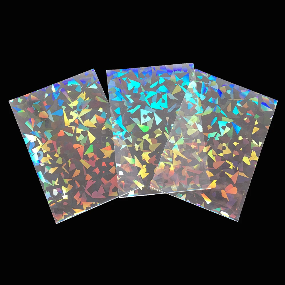 100pcs Aegis Guardian Broken Gemstone Laser Holographic Card Sleeves Yugioh  Idol Kpop Photo Card Sleeve Foil Binder Film Tarot - Board Game - AliExpress