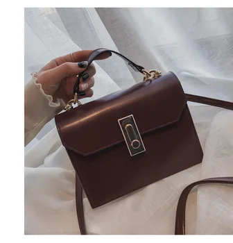 

Women's Bag 2019 New Style Single-shoulder Pu Small Bag Simple and Fashionable Cross-held Small-bag Women's Small Bag.