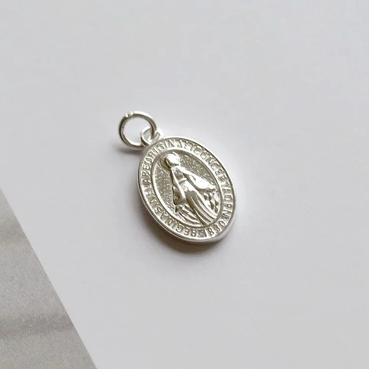 Pendant Leouerry 925 пробы серебряные ювелирные изделия набор девственные Подвески "Дева Мария"/ожерелья/Браслеты/Кольца Набор для католической Религиозные ювелирные изделия - Цвет камня: Pendant