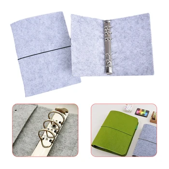 

New Felt Shell Cloth Fabric Notebook Paper Planner Inner Page Ring Desktop Paper Holder Portable Diary Gift