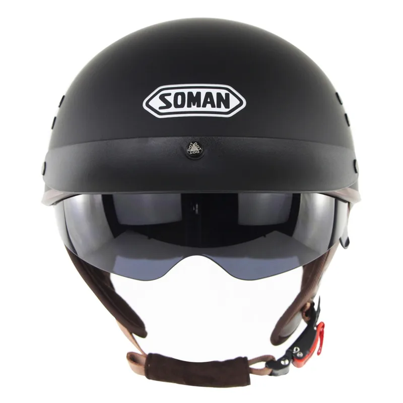 Retro Scooter Half Face Helmet Vintage 