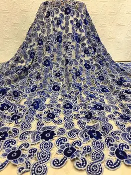 

Nigerian Velvet Lace Fabric High Quality African Lace Fabric With Sequins French Lace Fabric For