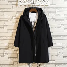 Весенне-осенний мужской Тренч, плащ для отдыха, накидка в тренде, плащ-Пыльник, свободный мужской красивый повседневный пиджак средней длины с капюшоном