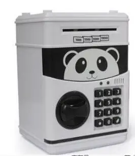 Large Piggy Bank ATM Bank Money Saving Box alcancia Password Minion Safe Piggy Bank Smart Voice Money Piggy Box Cat Coin Bank - Цвет: Panda