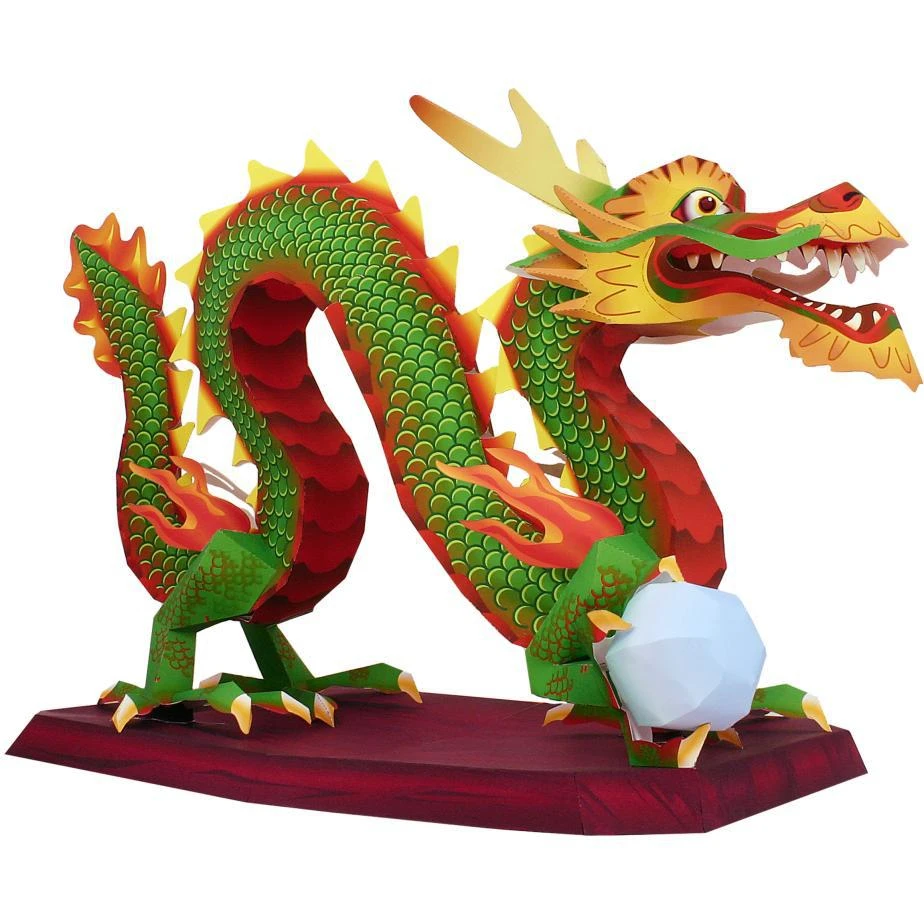 Chinese Dragon 3D Paper Model DIY Cartoon Three dimensional Animal Paper  Mold Kindergarten Handmade Children Education Toy Model|Bộ Dựng Mô Hình| -  AliExpress