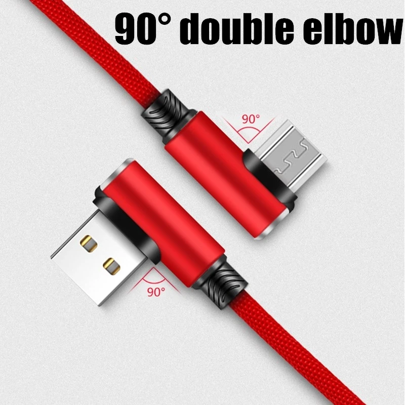 90 градусов для игр, USB кабель, быстрая Синхронизация данных, быстрая зарядка для ios, iPhone, Android, Micro usb type-C, зарядное устройство для смартфонов, кабель для передачи данных