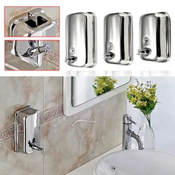 

500-1000ML Liquid Soap Dispenser Wall Mounted Stainles Steel Gel Dispensers Soap Shampoo Container Pump for Bathroom Kitchen