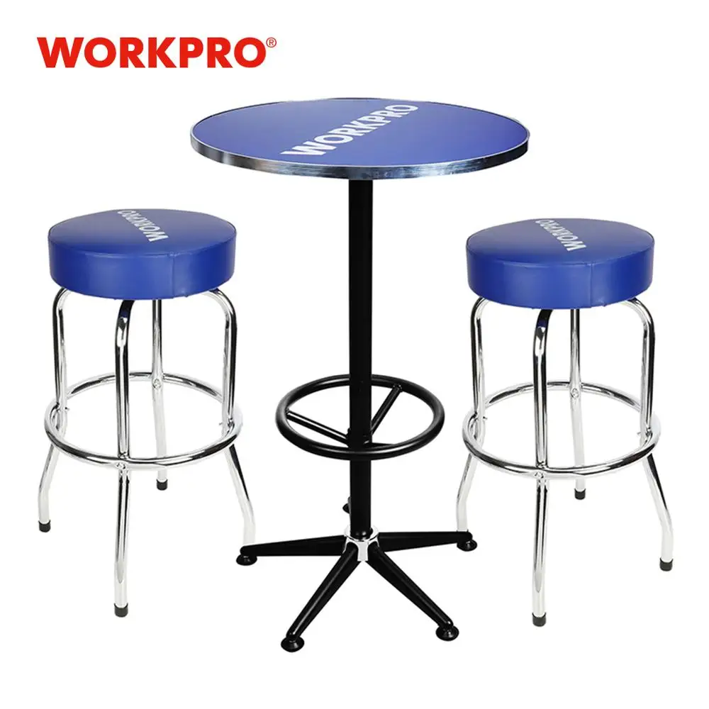 WORKPRO 3PC барные стулья и Настольный набор Высокое качество домашний гараж стальные