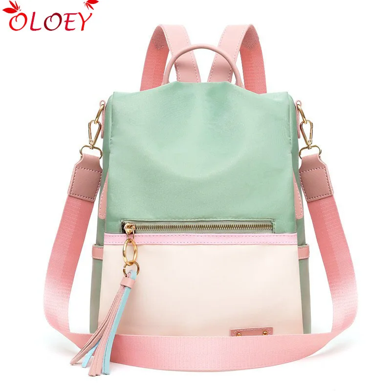 

Bags for women backpack 2019 new fashion high quality nylon cloth college large capacity anti-theft collision color travel back