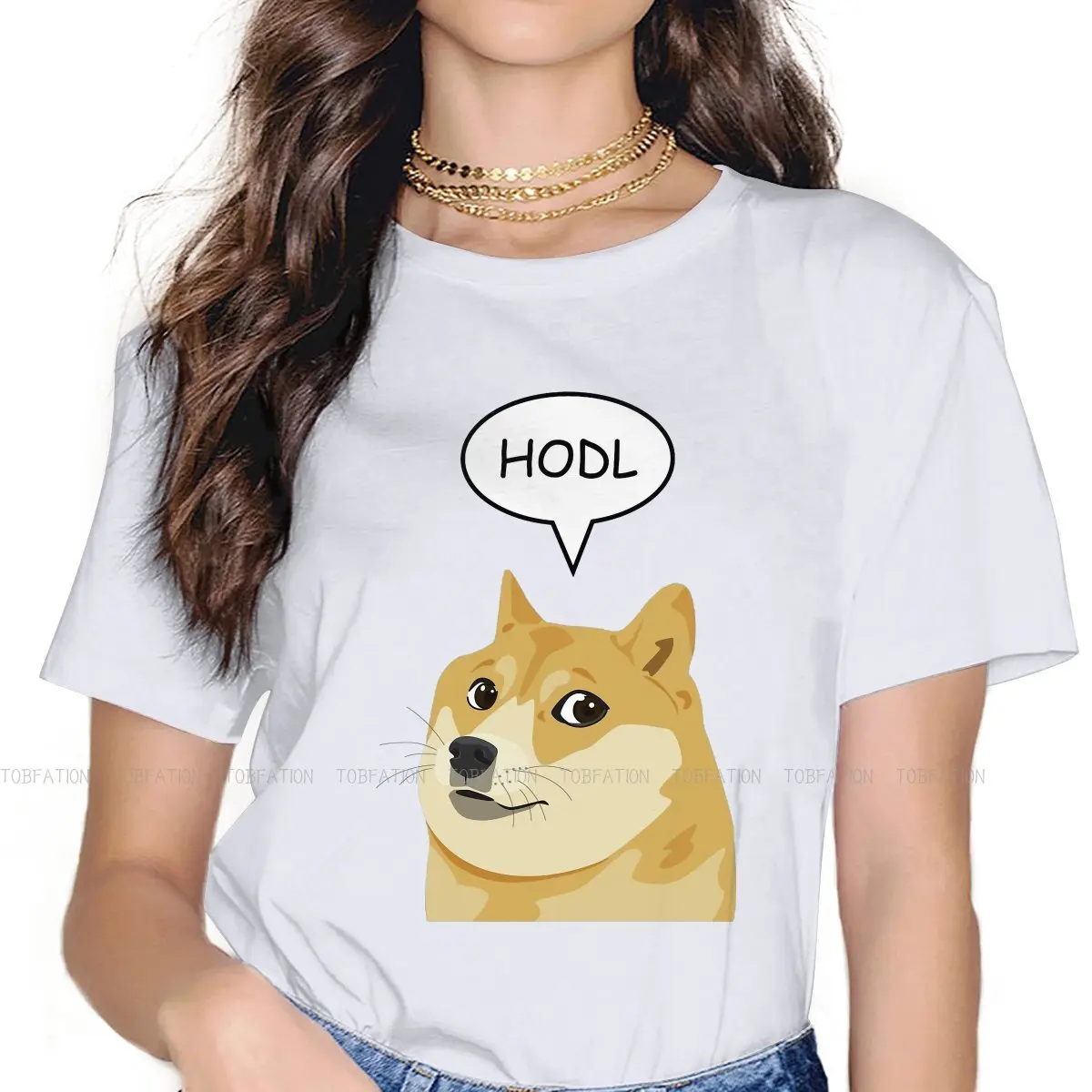 HODL Doge женская одежда крипто-Майнер графический принт женские футболки винтажные