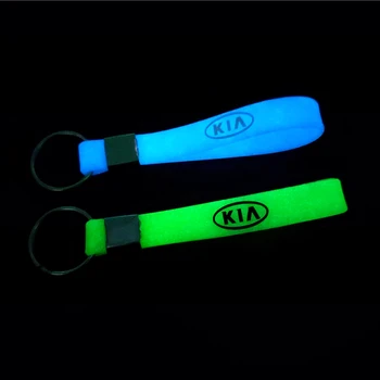 

NEW car sticker Luminous Key Holder Gift Key chains KeyRings For Kia rio ceed sportage cerato soul sorento k2 k5 Car Accessories