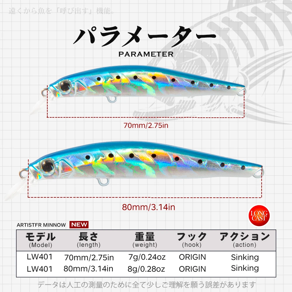 Long Throw Minnow Lures,21g Long Throw Minnow Minnow Fishing Lures  Artificial Fishing Bait Exceptional Value