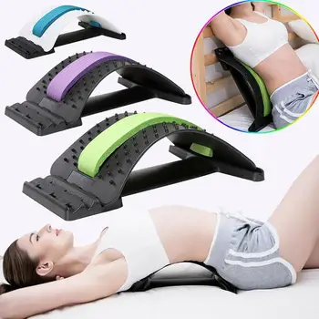

1pc Back Stretch Equipment Massager Massageador Stretcher Fitness Lumbar Support Relaxation Spine Pain Relief Dropshipping