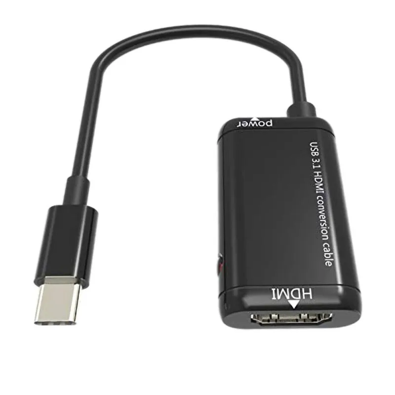 1080P Мужской Женский кабель для MHL Android телефон планшет HDMI USB-C USB 3,1 type C USB-C HDMI адаптер r25 - Цвет: Черный