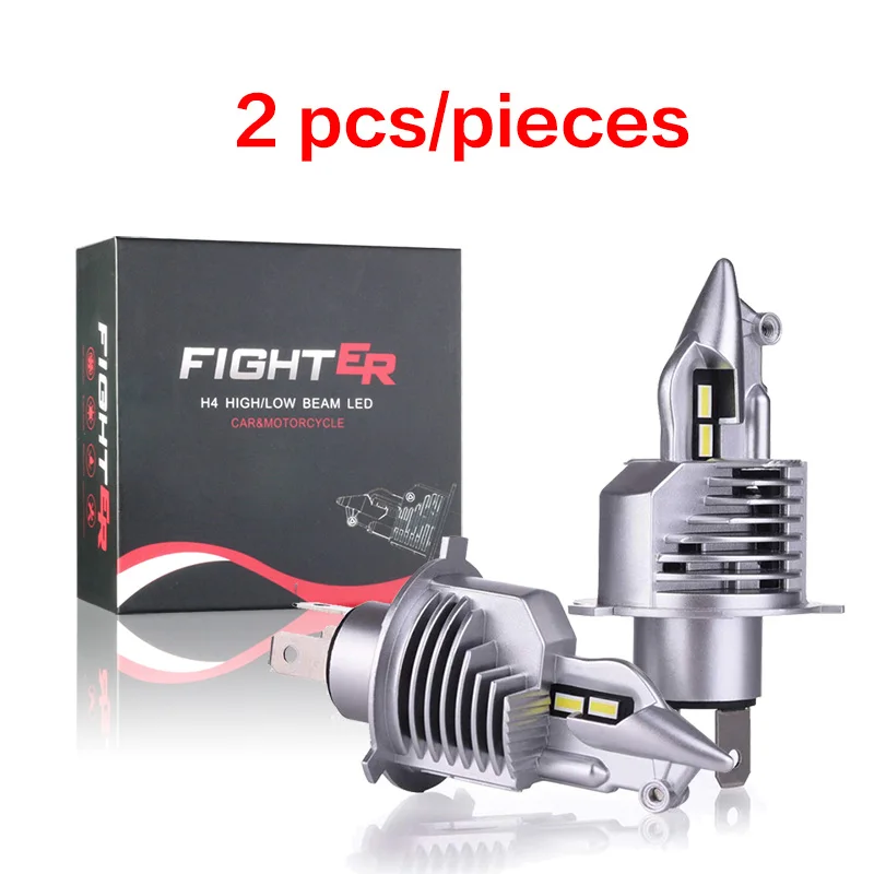 2 pcs KAFOLEE H4 9003 HB2 светодиодный фары 12 В 24 в 80 Вт 16000лм диодные лампы светодиодный H4 для автомобилей дальнего света ближнего света авто класса чипы - Испускаемый цвет: 2 pcs