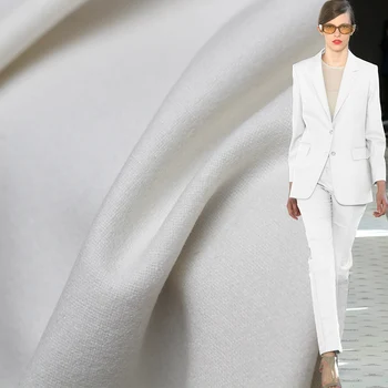 

White Waxberry Japanese White Wollen Wool Fabrics 100%Wool Garment Material Women Suits Pants Sewing Cloth Tailor Freeshipping