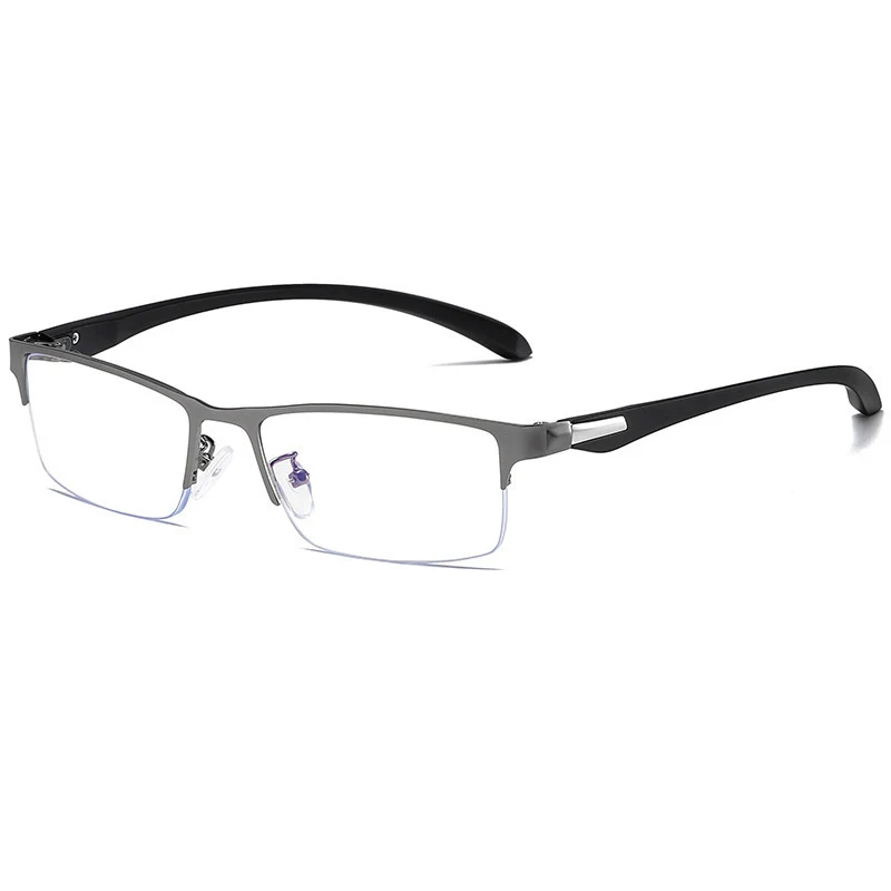 Seemfly анти Синие лучи очки для женщин и мужчин половина оправа простое стекло ретро оптические очки для близорукости очки унисекс мужские очки - Цвет оправы: C2