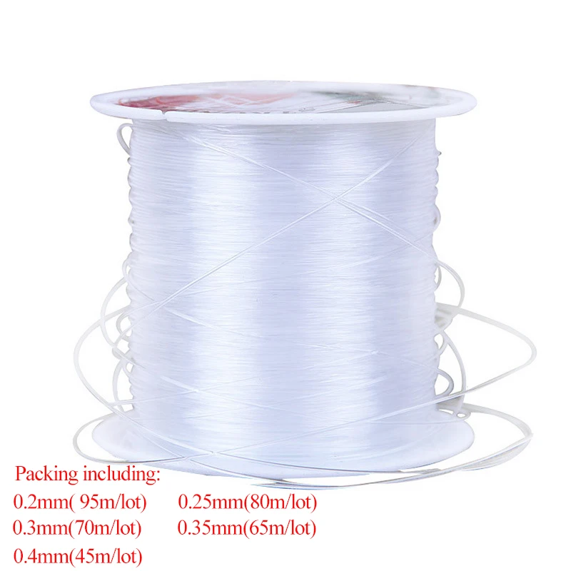 None-elastic Crystal Fish Line Transparent Handmade beaded thread For Diy Jewelry Making Bracelet Beading Accessory Wedding deco