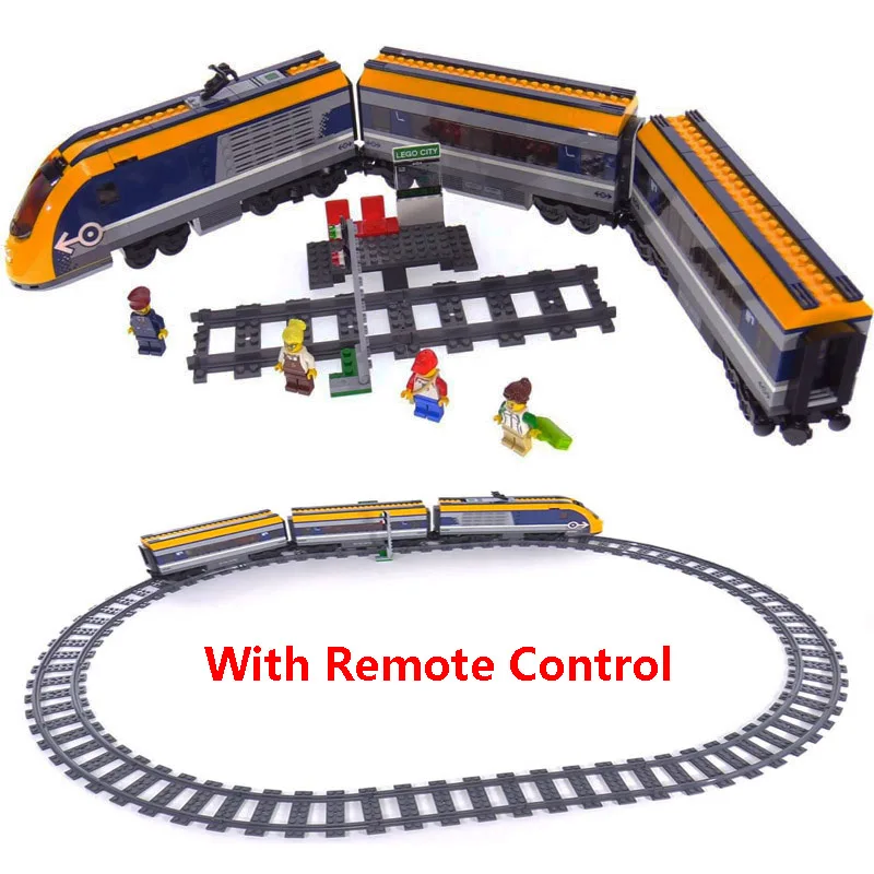 

Lepinblocks King Bricks 02117 Passenger Train Model Building Blocks Set 60197 City Train Technic Toys For Children Birthday Gift
