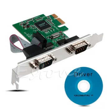 

PCI-E PCI to Dual Serial DB9 RS232 Serial Controller 2-Port Adapter Card Express
