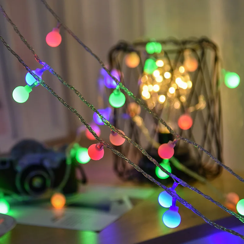Guirlande lumineuse boule à LED, petite lanterne décorative pour