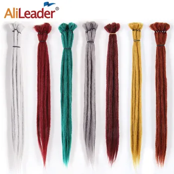 

Alileader 1 Strands/Pack Handmade Dreadlocks 20 Inch Black/99J/613 Pure Colors Synthetic Hair Crochet Braid Hair For Women