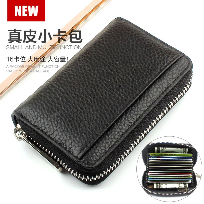 

Japanese Style Short Genuine Leather Multi-functional Organ Wallet Women's First Layer Leather Book Leather Short Fiscal Cloth C