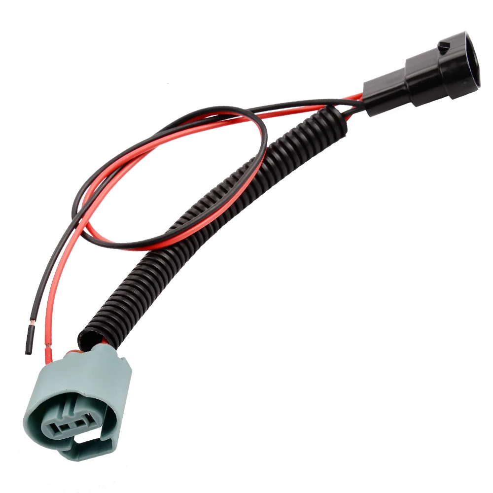 LED Wiring Harness Headlight Adapter Harness 9005 HB3 Female Adapter Wiring Harness Sockets Wire for Add Lossless lens Pack of 2