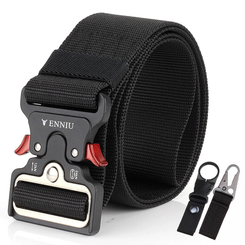 

5.0CM Wide Nylon Tactical Belt Men Military Buckle Belt Outdoor High Quality Army Training Multi-functional Black Belt
