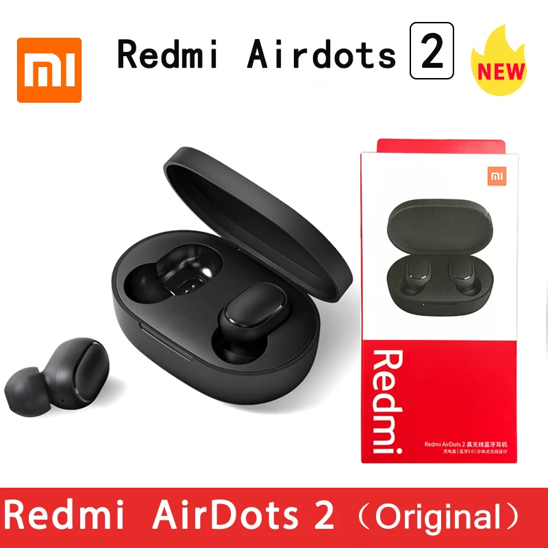 Xiaomi – écouteurs sans fil Redmi Airdots 2 TWS bluetooth 5.0, stéréo, réduction de bruit, micro, commande vocale