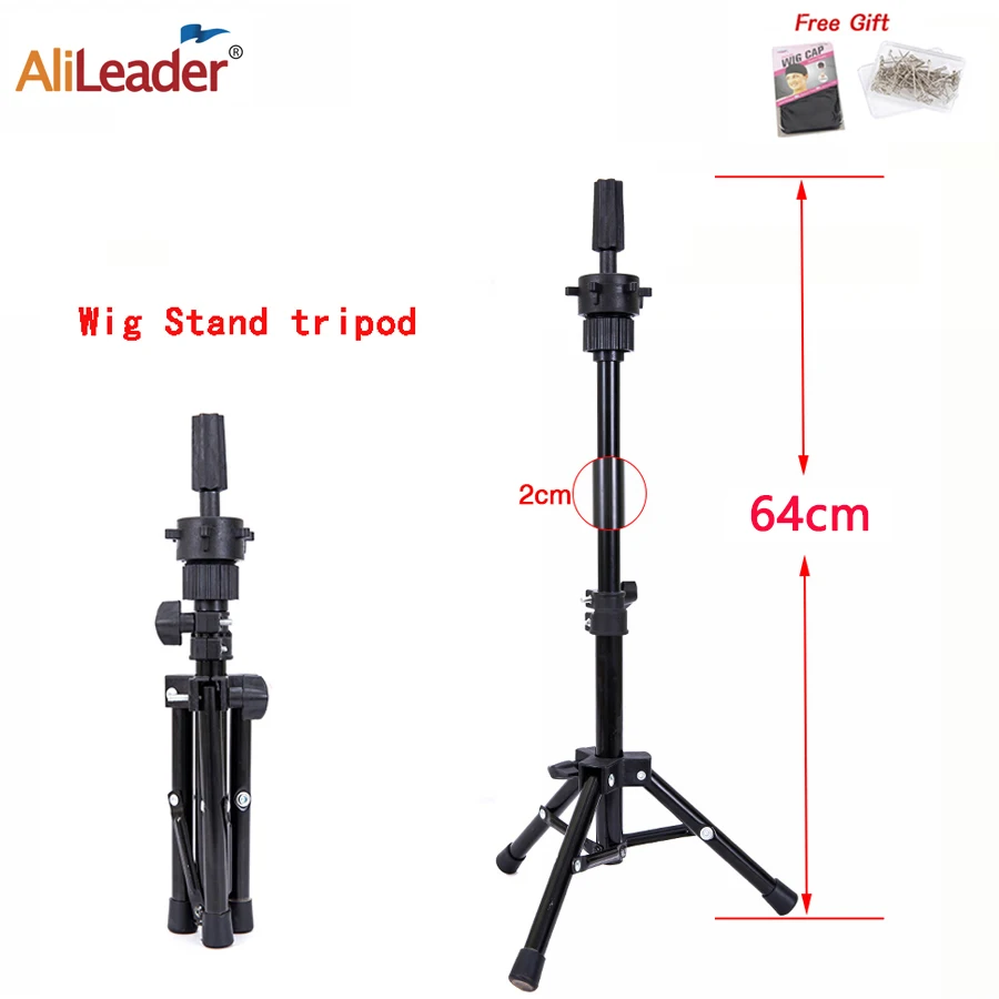 Wig Tripod Stand Hairdressers Mannequin For Head Doll 64Cm | Шиньоны и парики