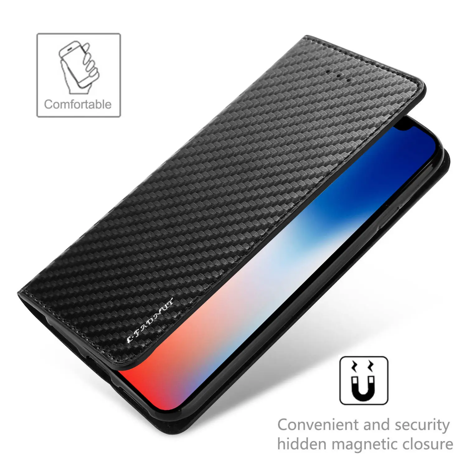 LAPOPNUT для Iphone 11 Pro 7 8 Plus Xr Xs Max X 6s 6 5 5S SE держатель для карт из углеродного волокна тонкий кожаный бумажник флип-чехол для телефона