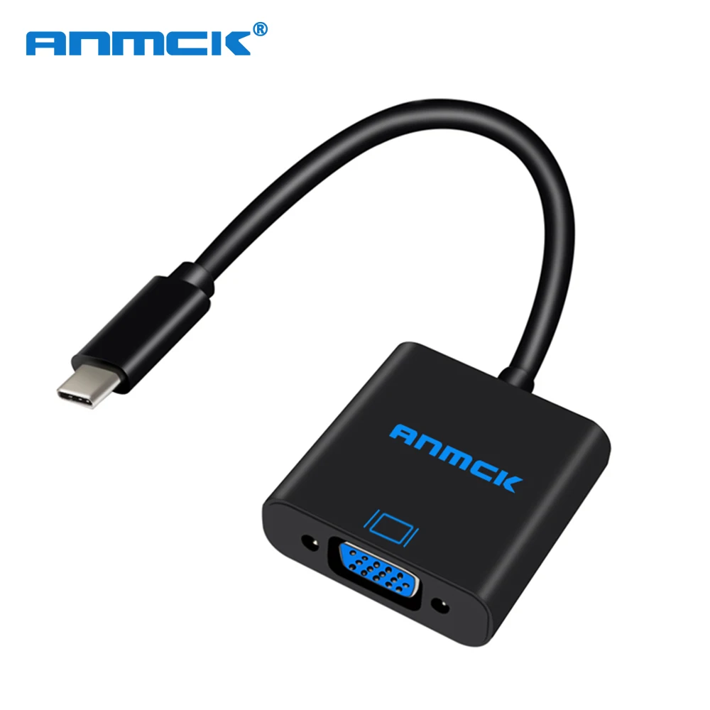 

USB C to VGA Adapter Converter Cable Type C to VGA 1080P Thunderbolt 3 for Macbook Samsung Galaxy S10/S9/S8 Huawei Mate P30 Pro