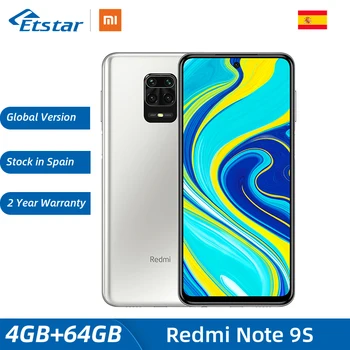 

Global Version Xiaomi Redmi Note 9S 4GB 64GB Smartphone Snapdragon 720G 6,67 "FHD 48MP Cámara 5020mAh 18W Fast Charge Note 9 S