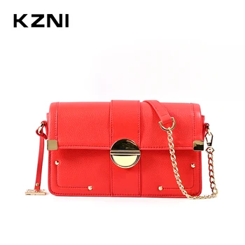 

KZNI Genuine Leather Purse Crossbody Shoulder Women Bag tote bag Clutch Female Handbags Sac a Main Femme De Marque 1436