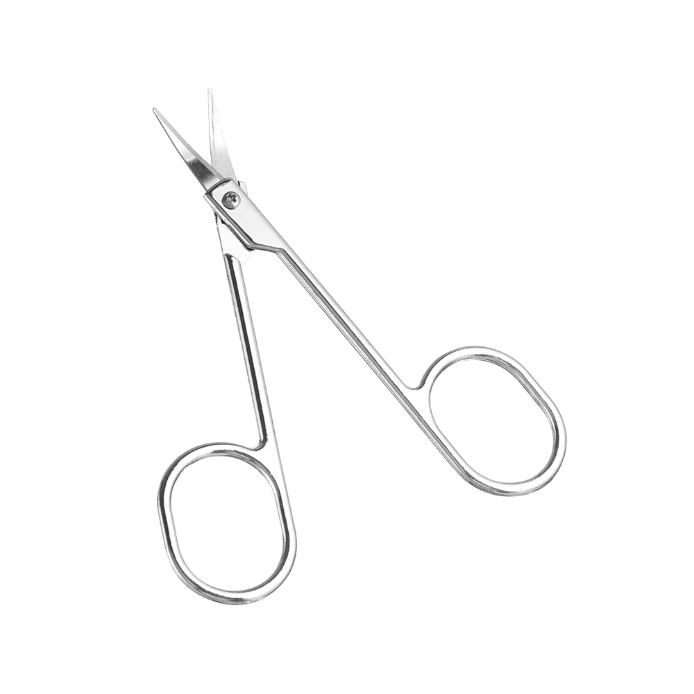 Professional Stainless Steel Scissor Manicure For Nails Eyebrow Nose Eyelash Cuticle Scissors Curved Pedicure Trimmer MakeupTool
