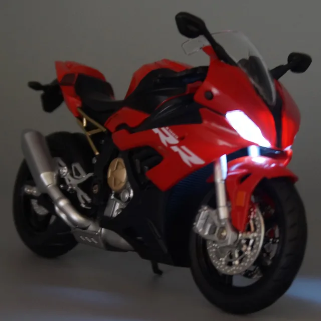 1:12 Diecast Motorcycle Model Toy S1000RR Replica With Sound & Light 3