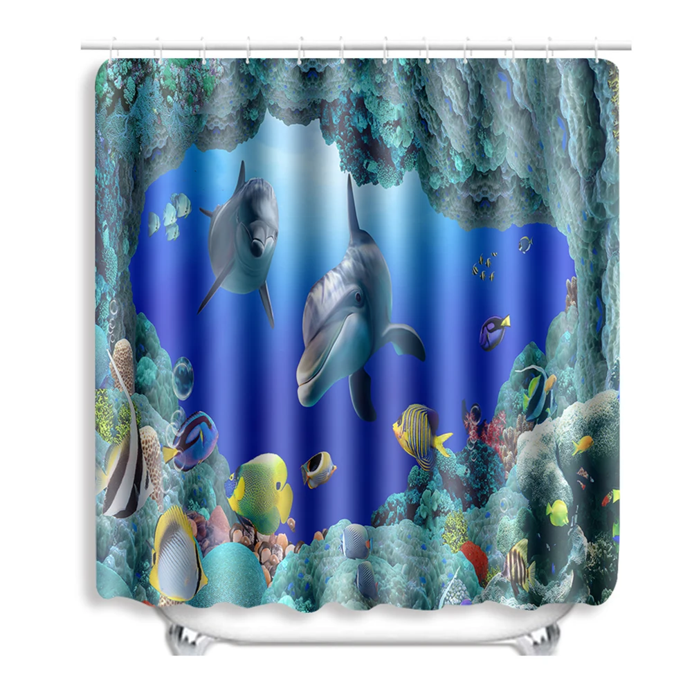 Shower Curtain1 Занавеска для душа с принтом, декор для ванной комнаты, включает занавеску для душа, ковровое покрытие, сиденье для унитаза, подушка, коврик для ванной, набор аксессуаров для ванной комнаты - Цвет: Shower Curtain1