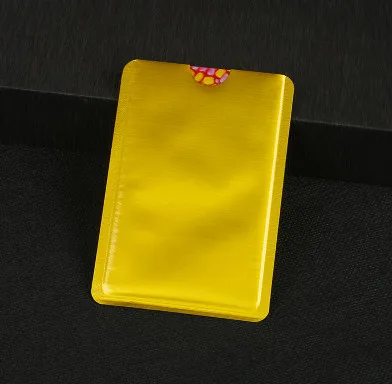 6PCS I HJKL 6 шт. Rfid кошелек блокирующий замок держатель для банковских карт Id Чехол для банковских карт защита металлический кредитный NFC Держатель алюминий 6,3*9,1 см - Цвет: 6PCS I