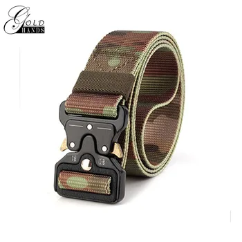 

FDBRO Metal Buckle Nylon Belt Tactic Hunting Camping Equipment Training Waist Straps Combat Belts Army Military Tactical Belt
