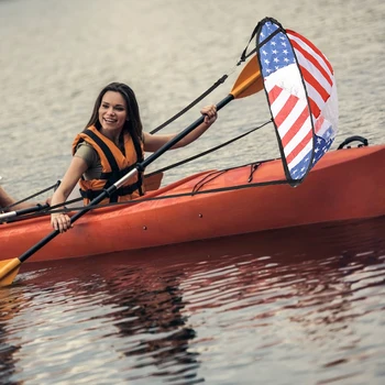 

Foldable Kayak Sail Tool Paddle Sail Board Canoe Rowing Boat with Clear Window for Family Outdoor Water Decoration