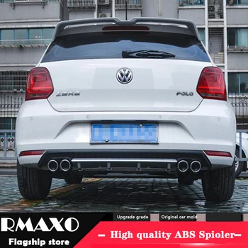 

For POLO ABS Rear Bumper Diffuser Bumpers Protector For 2011-2016 Volkswagen POLO Body kit bumper rear lip rear spoiler
