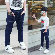 Детские джинсы г., Детские весенне-осенние брюки повседневные трендовые штаны в Корейском стиле Hhl-b1128