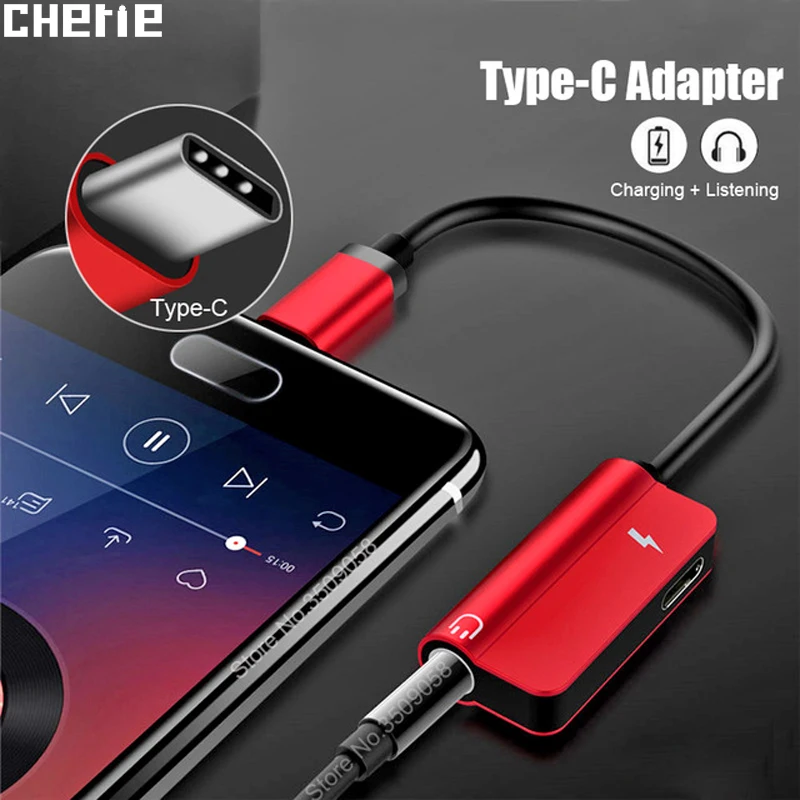 Cherie type c 3,5 мм разъем Aux аудио адаптер для наушников для samsung Xiaomi OnePlus huawei зарядный сплиттер usb-адаптер C кабель